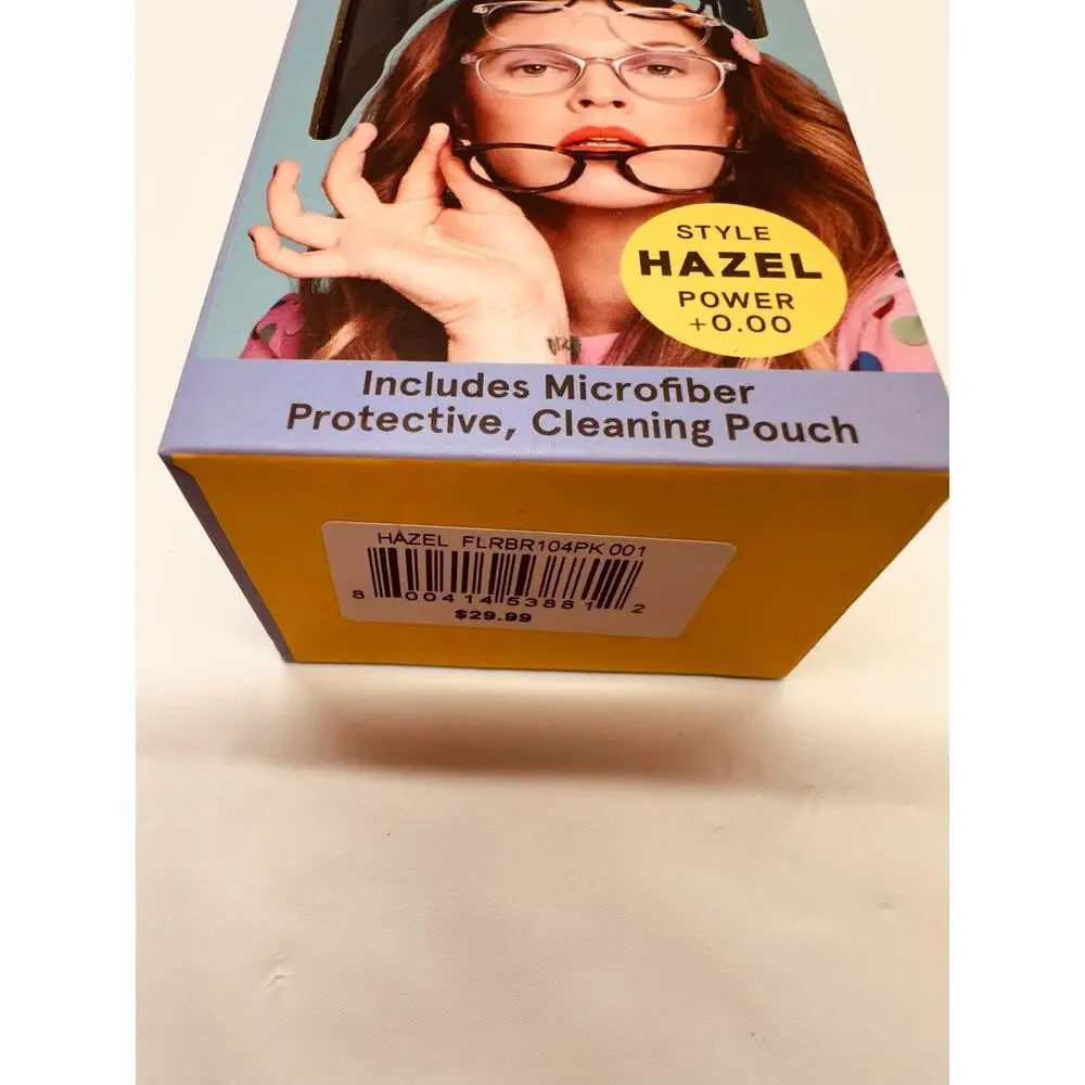 Flower Eyewear Hazel Style Blue Light Blocking Glasses Power 0 New in Box